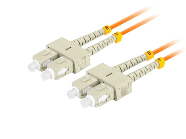 Lanberg - Patchkabel - SC/UPC multimodus (han) til SC/UPC multimodus (han) - 2 m. - 3 mm - fiberoptikk - dupleks - 50 / 125 my - OM2 - halogenfri - o