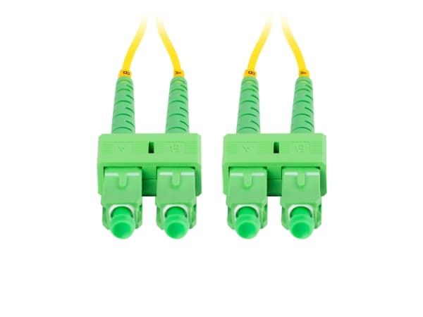 Lanberg - Koblingskabel - SC/APC-enkeltmodus (hann) til SC/APC-enkeltmodus (hann) - 10 m - 3 mm - fiberoptisk - dupleks - 9 / 125 micron - halogenfri