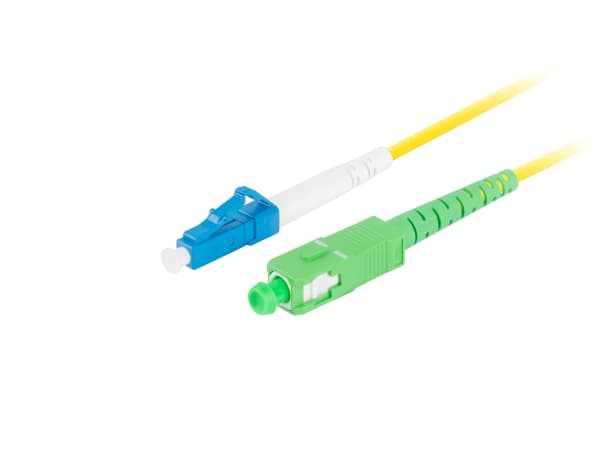 Lanberg - Koblingskabel - LC/UPC-enkeltmodus (hann) til SC/APC-enkeltmodus (hann) - 2 m - 3 mm - fiberoptisk - simpleks - 9 / 125 micron - G.657.A1 -