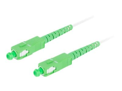 Lanberg - Koblingskabel - SC/APC (hann) til SC/APC (hann) - 30 m - 3 mm - fiberoptisk - simpleks - 9 / 125 micron - G.657.A2 - halogenfri - hvit - (a