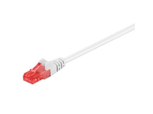 goobay - Liitäntäjohto - RJ-45 (uros) - RJ-45 (uros) - 25 m - UTP - CAT 6 - muotoiltu - valkoinen