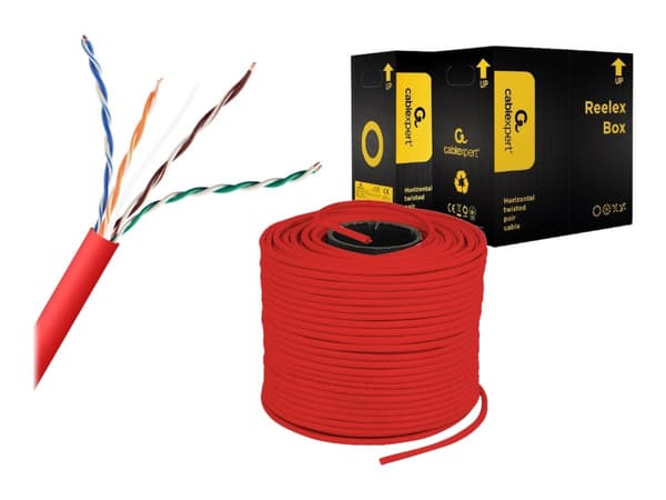 Cablexpert - Samlet kabel - 305 m - UTP - CAT 5e - solid - rød