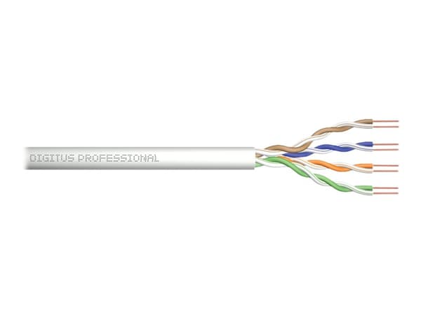 DIGITUS Professional - Asennuskaapeli - 50 m - 4,7 mm - UTP - simplex - CAT 5e - umpijohtimet - harmaa, RAL 7035