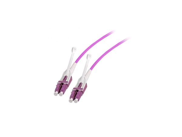 Lanview - Koblingskabel - LC/UPC (hann) til SC/UPC (hann) - 1 m - 3 mm - fiberoptisk - dupleks - 150 micron - OM4 - halogenfri, uniboot, quick releas