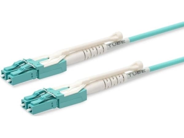Lanview - Koblingskabel - LC/UPC (hann) til SC/UPC (hann) - 1 m - 3 mm - fiberoptisk - dupleks - 150 micron - OM4 - halogenfri, uniboot, quick releas