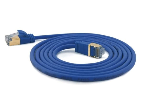 Wantec 7129, 0,25 m, Cat7, S/FTP (S-STP), RJ-45, RJ-45, Blå