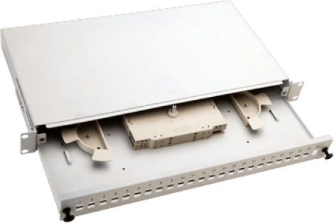 ALANTEC - Koblingspanel - SC X 24 - grå, RAL 7035 - 1U - 19"