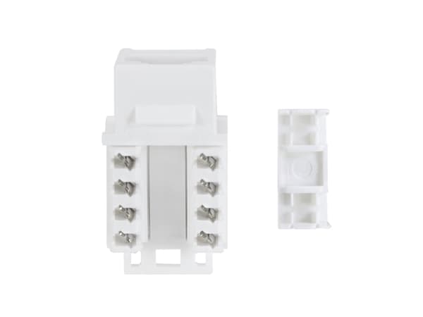 LogiLink NK4056, Ledning feste, Hvit, RJ-45, RJ-45, Hunkjønn, Hunkjønn