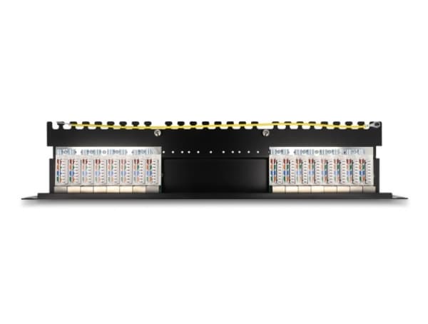 DeLOCK 66876, Cat6a, Musta, Metalli, 1U, 482,6 mm, 100 mm
