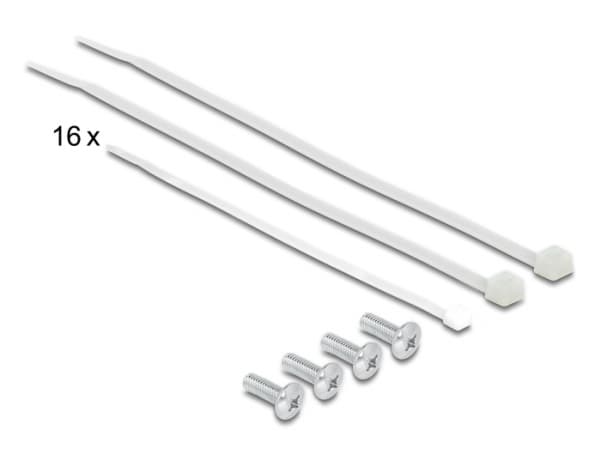 DeLOCK 66876, Cat6a, Musta, Metalli, 1U, 482,6 mm, 100 mm