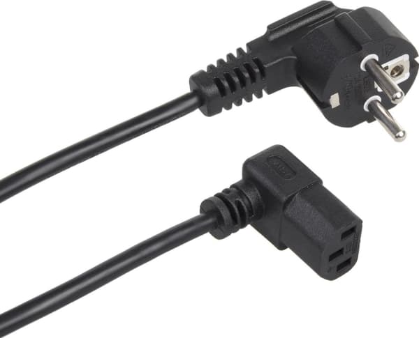 Maclean strømkabel Maclean strømkabel, vinklet, 3 pins, EU-plugg, 1,5 m, MCTV-851