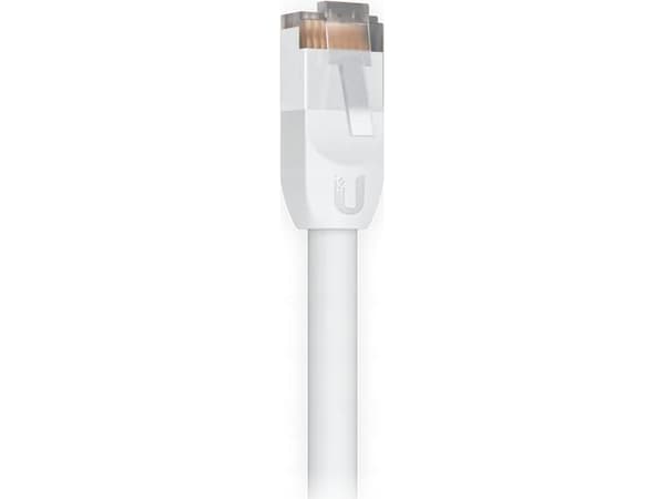 Ubiquiti UniFi - Patch-kabel - RJ-45 (hane) till RJ-45 (hane) - 3 m - 6 mm - STP - CAT 5e - formpressad, utomhus, tvinnad, robust - vit