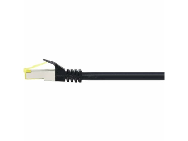 Renkforce RF-4995166 RJ45 Verkkokaapeli, liitäntäkaapeli CAT 6a (raakakaapeli CAT 7) S/FTP 10.00 m Musta TPE-korkki, Joustava, paloturvallinen 1 kpl