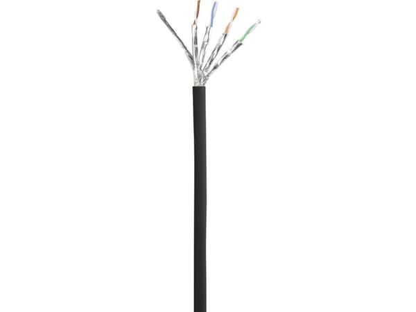 Renkforce RF-5047476 RJ45 verkkokaapeli, Patch Cable CAT 6A S/FTP 3.00 m musta liekinkestävä 1 kpl