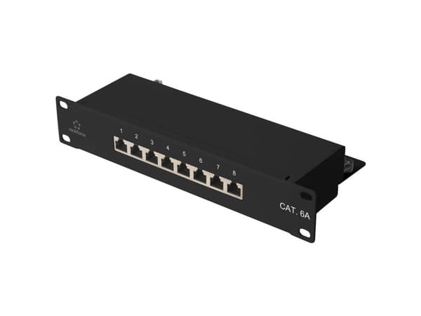 Renkforce RF-4870828 8 porte Netværk-patchpanel 254 mm (10) CAT 6A 1 U med stik