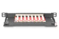 Miniatyrbilde 3 av 5: DIGITUS - Koblingspanel - Cat 6a, shielded - veggmonterbar, rackmonterbar - CAT 6a - RJ-45 X 8 - svart, RAL 9005 - 0.5U - 10"