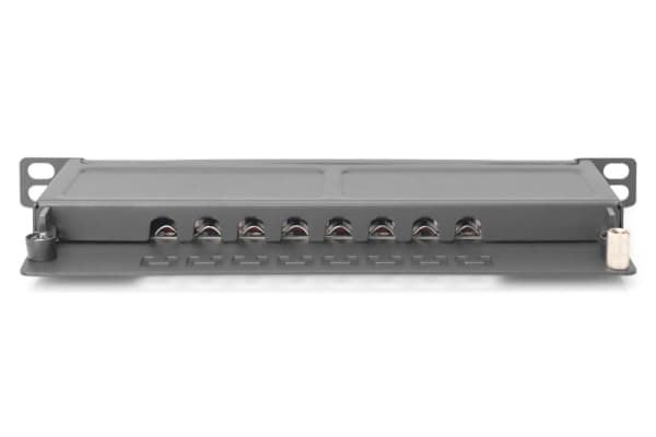 DIGITUS - Koblingspanel - Cat 6a, shielded - veggmonterbar, rackmonterbar - CAT 6a - RJ-45 X 8 - svart, RAL 9005 - 0.5U - 10"