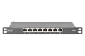 Miniatyrbilde 5 av 5: DIGITUS - Koblingspanel - Cat 6a, shielded - veggmonterbar, rackmonterbar - CAT 6a - RJ-45 X 8 - svart, RAL 9005 - 0.5U - 10"