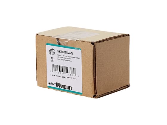 Panduit NK688MBL-Q, Platt, Svart, RJ-45, Honkoppling, Cat6, Akrylnitrilbutadienstyren (ABS)