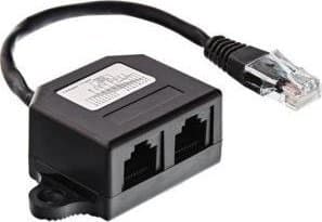 InLine 69932B, 0,15 m, 2 x RJ-45, Svart