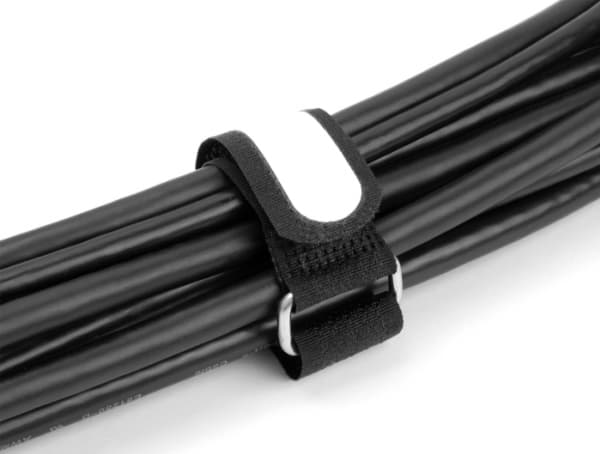 Delock - Kabelsamlare - hook-and-loop, with loop and label tap - 30.5 cm - svart (paket om 5)