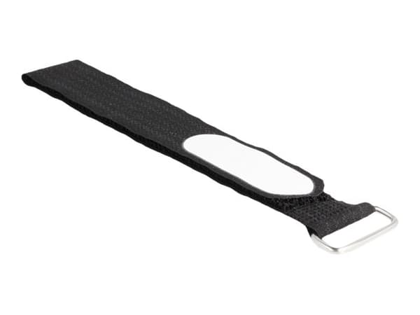 Delock - Kabelsamlare - hook-and-loop, with loop and label tap - 30.5 cm - svart (paket om 5)