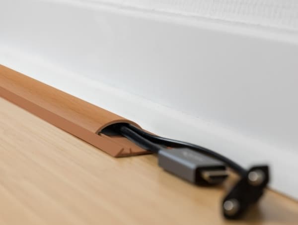 Delock - Kabelkanal - self-adhesive, 50 x 13 mm - väggmontering, golvmontering, window frame mountable, baseboard mountable - 1 m - wood look