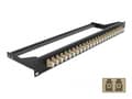 Miniatyrbilde 2 av 2: Delock - Koblingspanel - rackmonterbar - LC Duplex MM X 24 - svart, beige - 1U - 19"