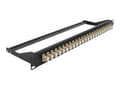 Miniatyrbilde 1 av 2: Delock - Koblingspanel - rackmonterbar - LC Duplex MM X 24 - svart, beige - 1U - 19"