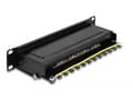Pikkukuva 3 / 5: DeLOCK 66872, Cat6a, Musta, Metalli, 1U, 254 mm, 100 mm
