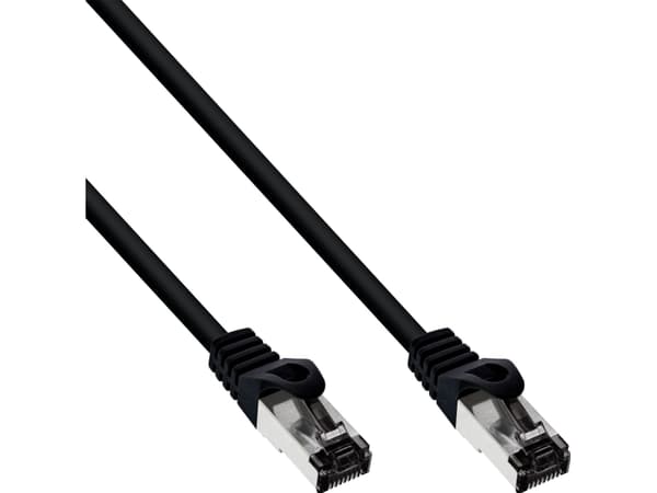 InLine 78801S, 1 m, Cat8.1, S/FTP (S-STP), RJ-45, RJ-45, Sort