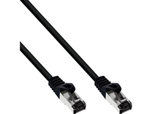 InLine 78801S, 1 m, Cat8.1, S/FTP (S-STP), RJ-45, RJ-45, Sort