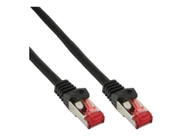 InLine B-76411S, 1 m, Cat6, S/FTP (S-STP), RJ-45, RJ-45, Sort