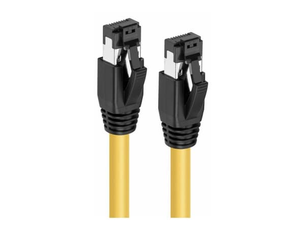MicroConnect - Koblingskabel - RJ-45 (hann) til RJ-45 (hann) - 1 m - S/FTP - CAT 8.1 - halogenfri, uten hindringer - gul