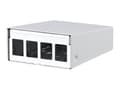 Miniatyrbilde 1 av 3: Metz Connect - Utgangshus med overflatemontering - unequipped - veggmonterbar, DIN-skinnemonterbar - ren hvit, RAL 9010 - 4 porter
