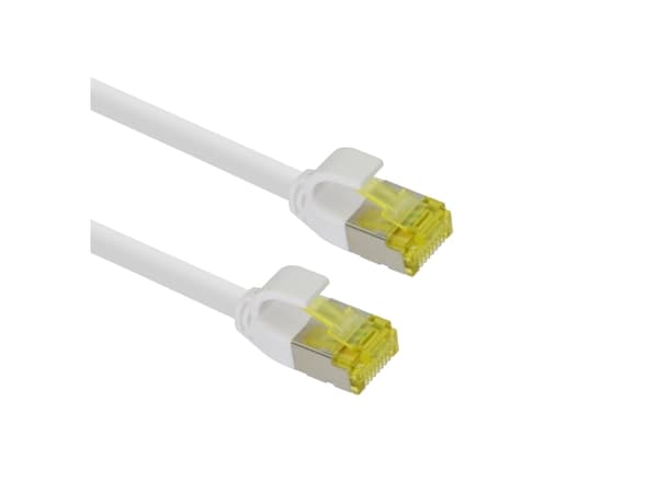 Helos - Patch-Kabel - RJ-45 (M) zu RJ-45 (M) - 3 m - SFTP, PiMF - CAT 6a - IEEE 802.3af/IEEE 802.3at/IEEE 802.3bt - halogenfrei, geformt, ohne Haken