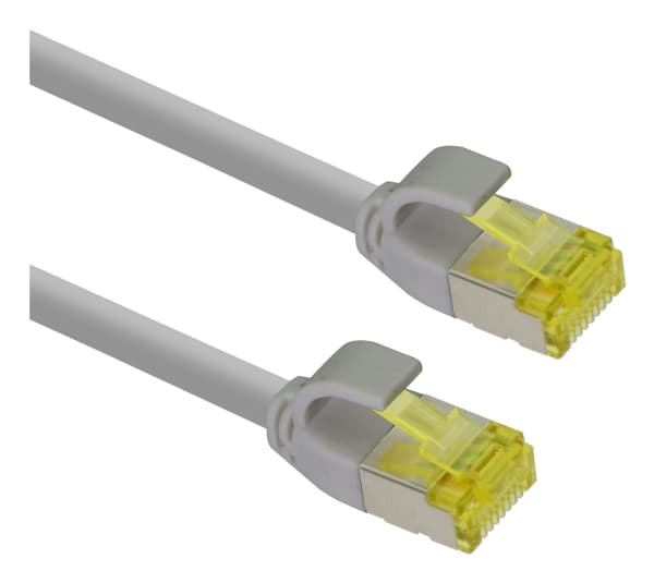 Helos Ultra Slim - Patch-Kabel - RJ-45 (M) zu RJ-45 (M) - 1 m - S/FTP - CAT 6a - IEEE 802.3af/IEEE 802.3at/IEEE 802.3bt - halogenfrei, ohne Haken - G