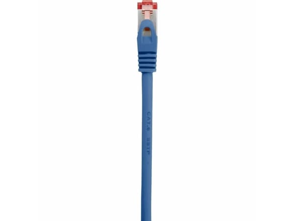 Renkforce RF-4942810 RJ45 Verkkokaapeli, liitäntäkaapeli CAT 6 S/FTP 0,50 m Sininen lukitussuojalla, kullatut liittimet, paloturvallinen 1 kpl 1 kpl