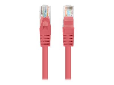Lanberg - Koblingskabel - 2 m - 4.8 mm - U/UTP, uskjermet - CAT 5/5e - flertrådet - RAL 3017, rød (en pakke 10)