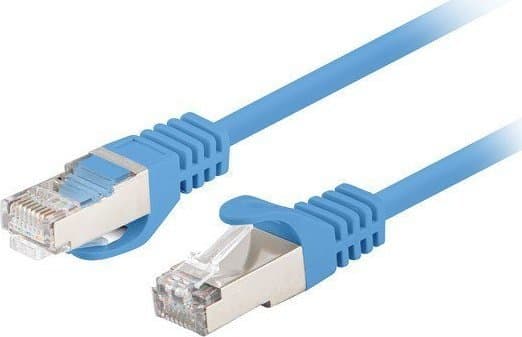 Lanberg - Koblingskabel - RJ-45 (hann) til RJ-45 (hann) - 1 m - 5.7 mm - F/UTP (ScTP) - CAT 6 - flertrådet, uten hindringer - blue (RAL 5012) (en pak