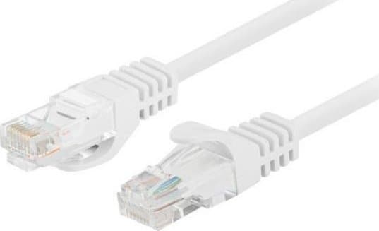 Lanberg - Koblingskabel - RJ-45 (hann) til RJ-45 (hann) - 50 cm - 4.8 mm - UTP - CAT 5e - uten hindringer, formstøpt, flertrådet, rund - hvit, RAL 90