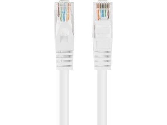 Lanberg - Koblingskabel - RJ-45 (hann) til RJ-45 (hann) - 50 cm - 4.8 mm - UTP - CAT 5e - uten hindringer, formstøpt, flertrådet, rund - hvit, RAL 90