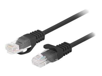 Lanberg - Patch-kabel - RJ-45 (hane) till RJ-45 (hane) - 1.5 m - 5.4 mm - UTP - CAT 6 - hakfri, formpressad, tvinnad, rund - svart, RAL 9004 (paket o