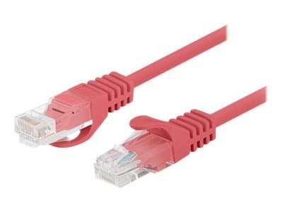 Lanberg - Koblingskabel - RJ-45 (hann) til RJ-45 (hann) - 3 m - 5.4 mm - UTP - CAT 6 - flertrådet, uten hindringer, rund, formstøpt - rød, RAL 3017 (