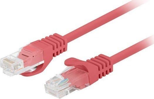 Lanberg - Koblingskabel - RJ-45 (hann) til RJ-45 (hann) - 2 m - 5.4 mm - UTP - CAT 6 - flertrådet, uten hindringer, formstøpt - rød, RAL 3017 (en pak