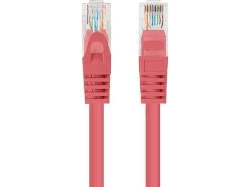 Lanberg - Koblingskabel - RJ-45 (hann) til RJ-45 (hann) - 2 m - 5.4 mm - UTP - CAT 6 - flertrådet, uten hindringer, formstøpt - rød, RAL 3017 (en pak