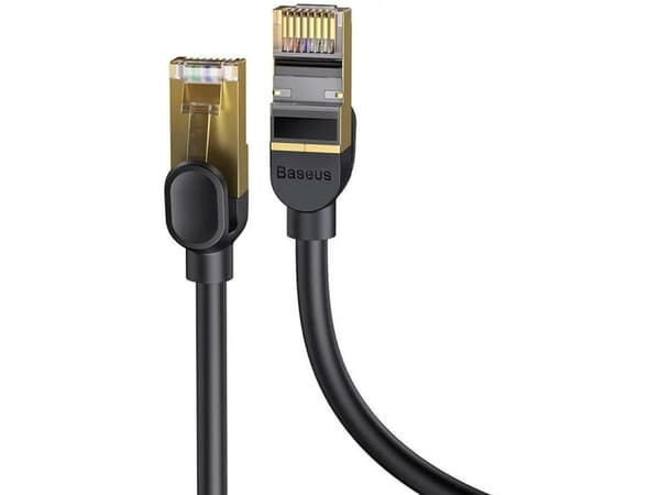 Baseus Ethernet RJ45 nettverkskabel, 10 Gbps, 1,5 m (svart)