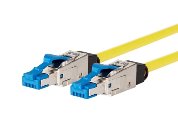 METZ CONNECT 13084H1077-E, 1 m, Cat8.1, S/FTP (S-STP), RJ-45, RJ-45, Gult