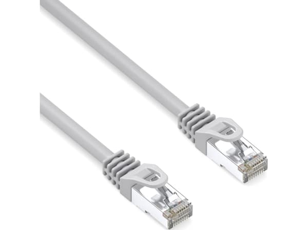 Lsoh S/FTP liitäntäjohto, Cat.6a, RJ45 M - RJ45 M, 10 m, kaksoissuojattu, LSOH, harmaa, 10 Gbps-taloudellisuus