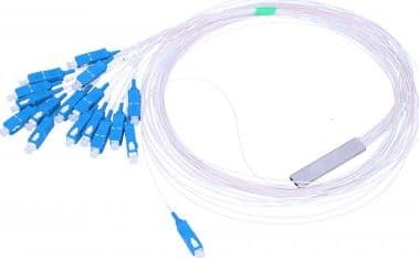 Extralink 1:16 PLC SPLITTER SC/UPC 900UM 1.5M STEEL BOX, Kabelsplitter, Hvit, Polyvinylklorid (PVC), Hankjønn/hankjønn